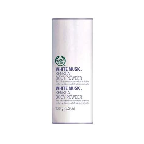 white musk sensual body powder.